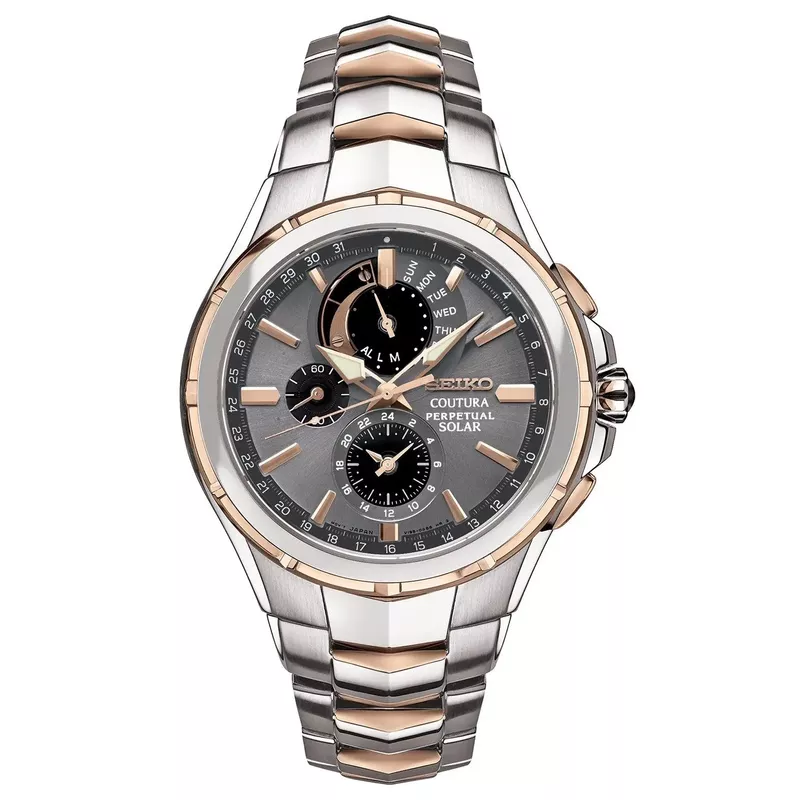 Rent to own Seiko Mens Coutura Solar Perpetual Chronograph Two