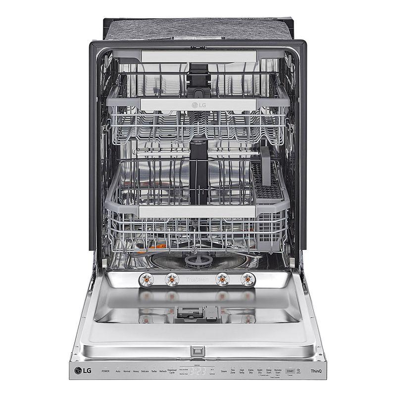 Alt View Zoom 1. LG - 24" Top Control Smart Built-In Stainless Steel Tub Dishwasher with 3rd Rack, QuadWash Pro and 44dba - Stainless steel