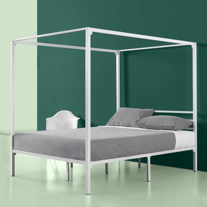 Priage by Zinus Metal Framed Canopy Four Poster Platform Bed Frame - Queen