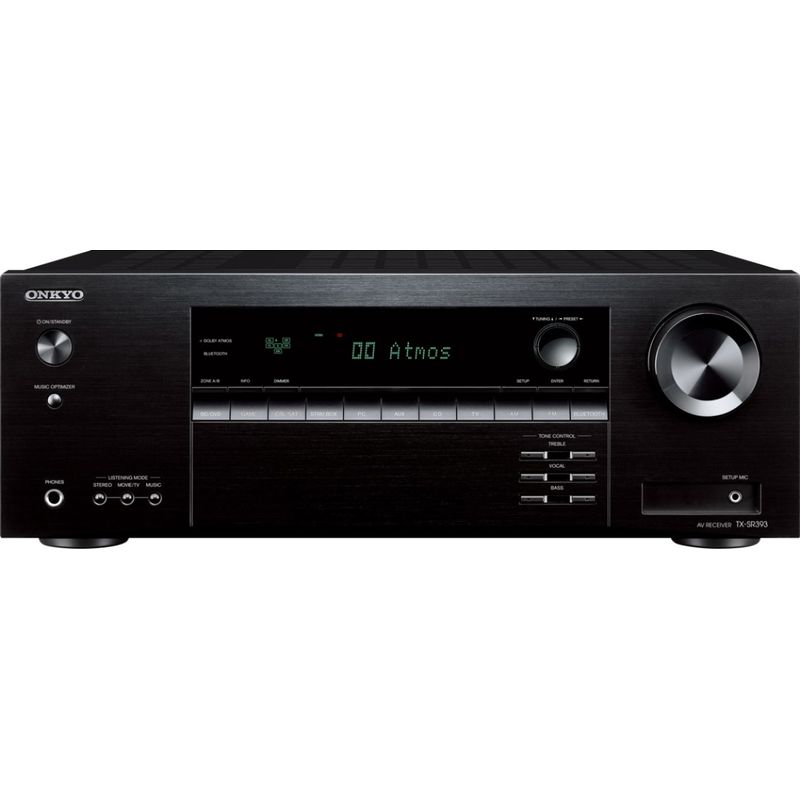 Front Zoom. Onkyo - TX 5.2-Ch. with Dolby Atmos 4K Ultra HD HDR Compatible A/V Home Theater Receiver - Black