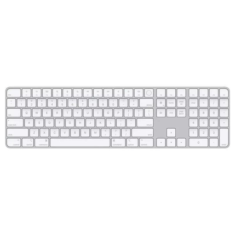 Magic Keyboard with Touch ID and Numeric Keypad for Mac models with Apple silicon - Silver/White