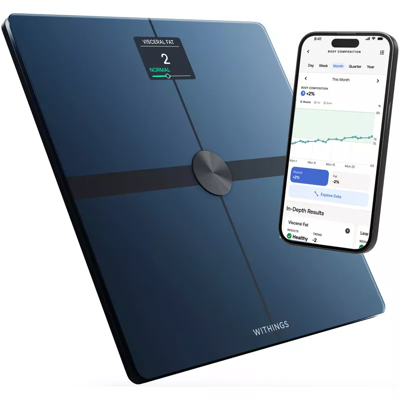 Withings - Body Smart Advanced Body Composition Smart Wi-Fi Scale - Black