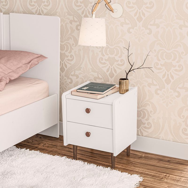 Boahaus Alcoy Nightstand - White - 2-drawer