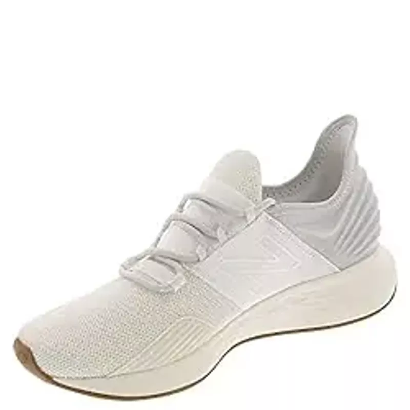 New Balance Women's Fresh Foam Roav V1 Running Shoe, Paper White/Gum, 8