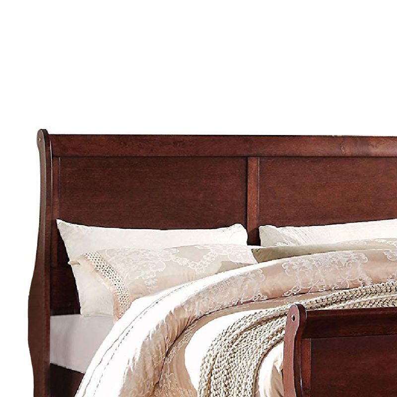 Rent to own Transitional Style Wooden Queen Size Sleigh Bed, Brown ...