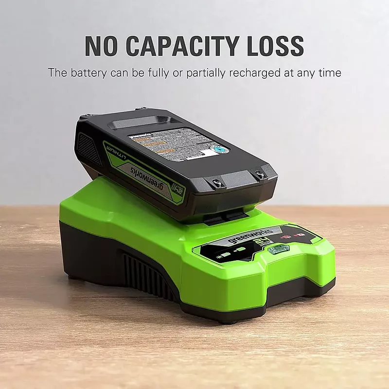 Greenworks - 24 Volt Battery Charger - Black/Green