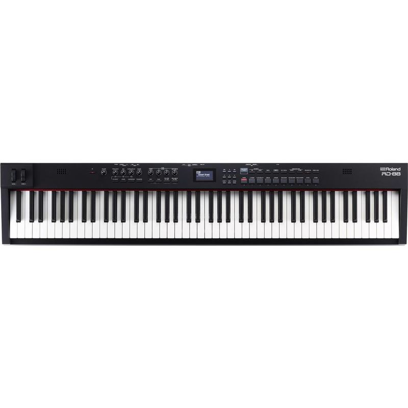 Roland RD-88 88-Key Stage Digital Piano, Black Bundle with Bundle with Stand, Bench, Sustain Pedal, Studio Monitor Headphones