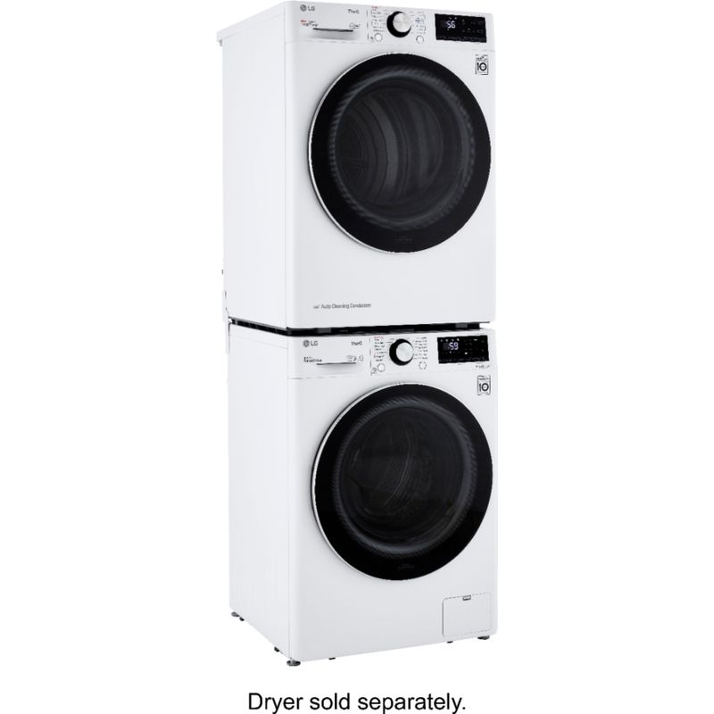 Alt View Zoom 15. LG - 2.4 Cu. Ft. High-Efficiency Stackable Smart Front Load Washer with Steam and Built-In Intelligence - White
