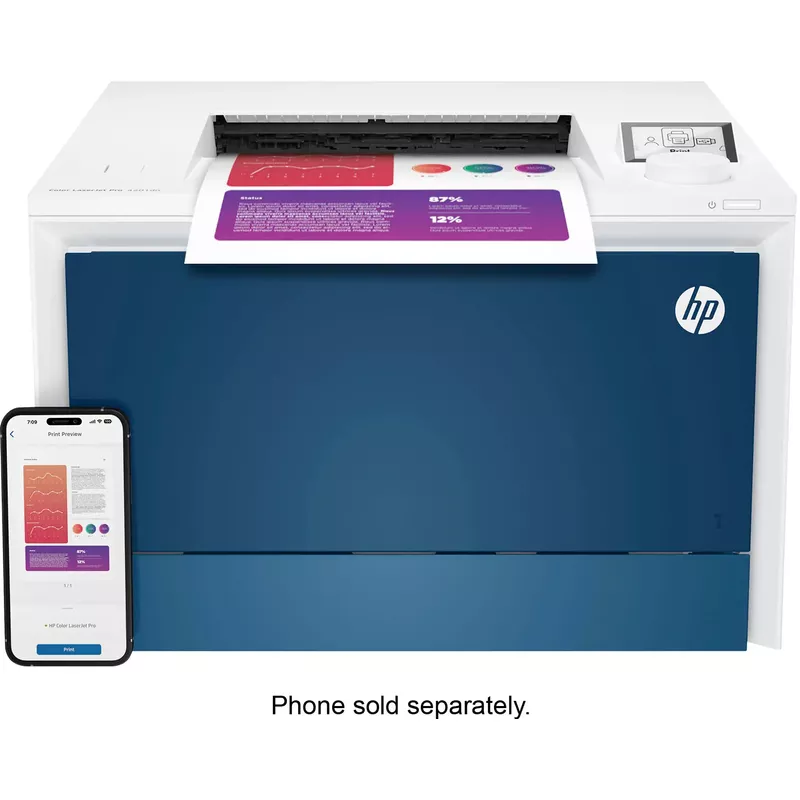 HP - LaserJet Pro 4201dn Color Laser Printer - White/Blue
