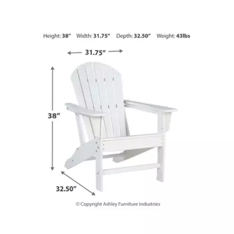 White Sundown Treasure Adirondack Chair