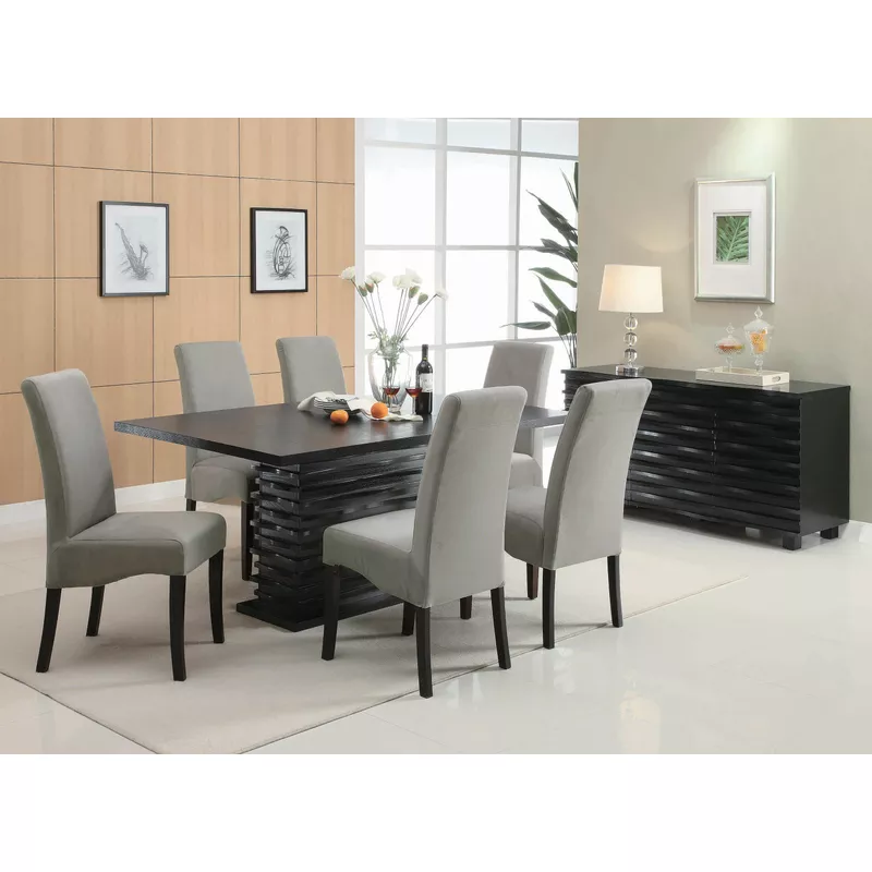 Stanton Rectangular Dining Set Black and Grey