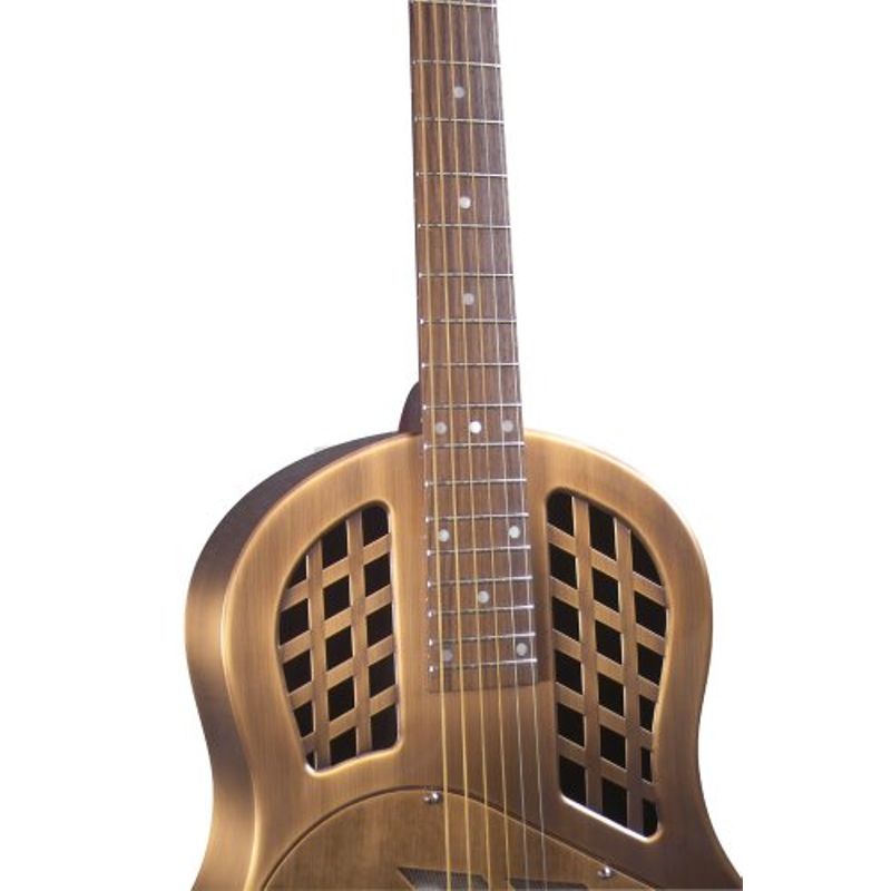 Regal RC-56 Metal Body Tricone Resophonic Guitar - Copper-Plated Brass