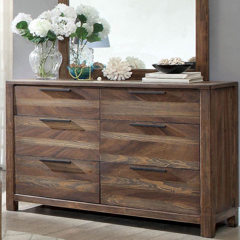 Furniture of America Lome Rustic Rustic Natural Tone 6-drawer Dresser - Rustic Natural Tone