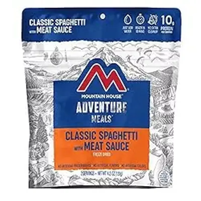 Mountain House Classic Spaghetti with Meat Sauce ,  Freeze Dried Backpacking & Camping Food , 6-Pack