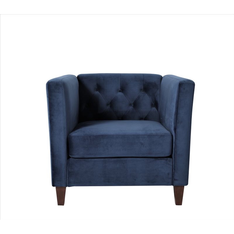 Lisette 33.1'' Velvet Square Arm Chair - Rose