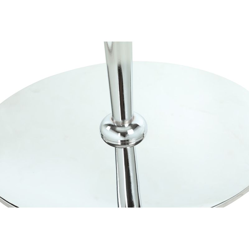 Somette Denzell Super White Starphire Glass Counter Table - 2 Seat - Round - White