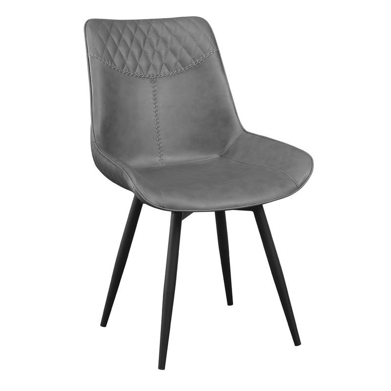 Upholstered Side Chairs Grey (Set of 2)