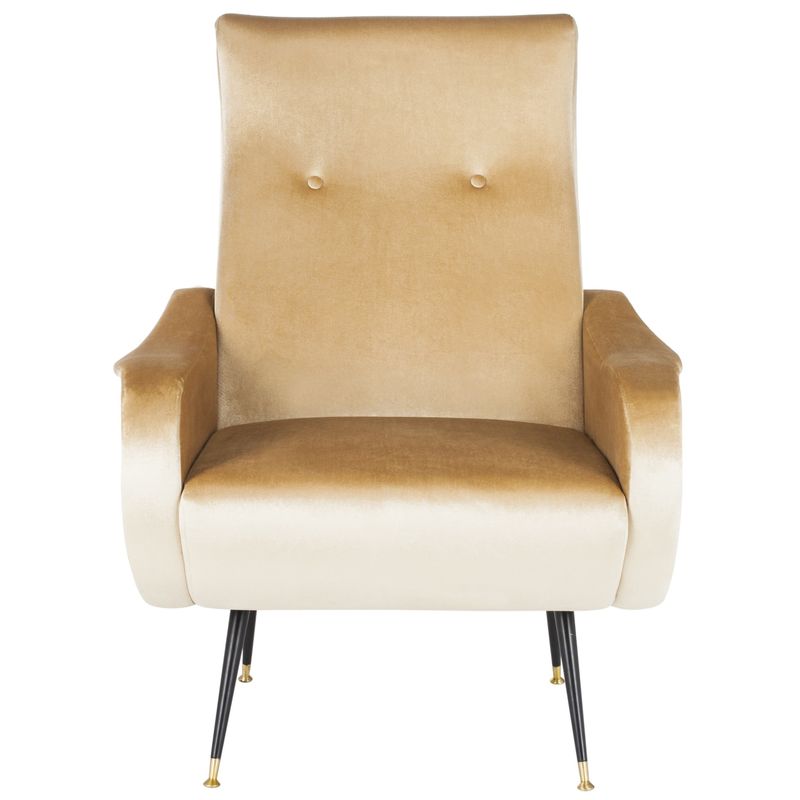 Safavieh Mid-Century Modern Elicia Velvet Camel Accent Chair - FOX6260B