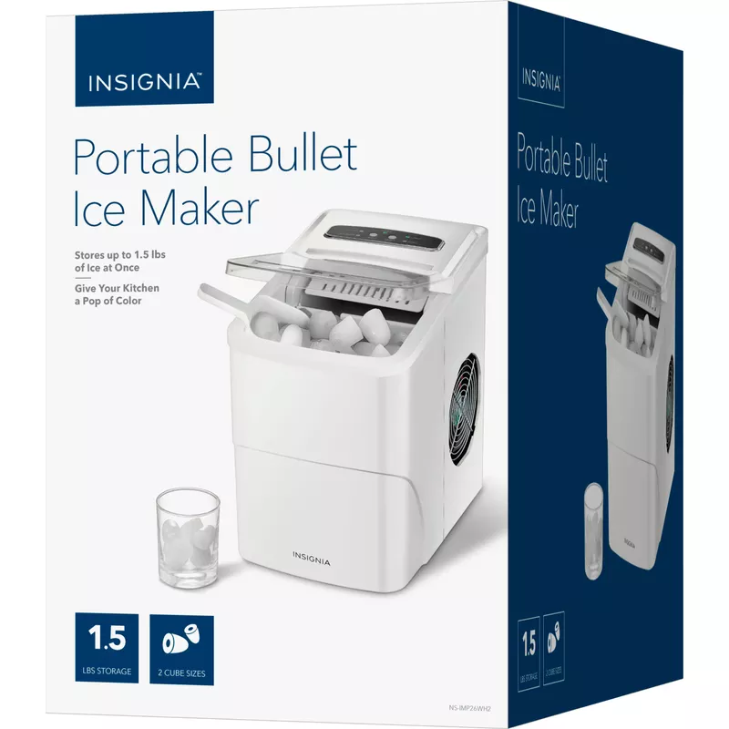 Insignia™ - Portable Ice Maker with Auto Shut-Off - White