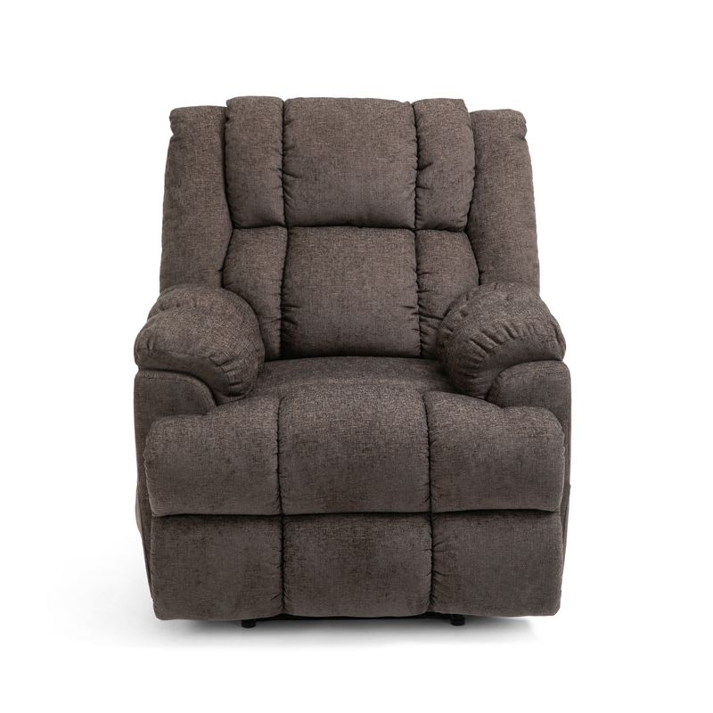 Coosa Indoor  Pillow Tufted Massage Recliner by Christopher Knight Home - Black + Charcoal
