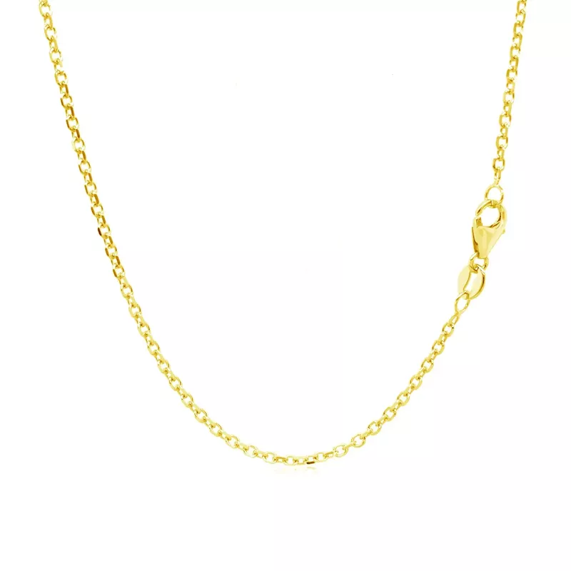 14k Yellow Gold Adjustable Cable Chain 1.5mm (20 Inch)