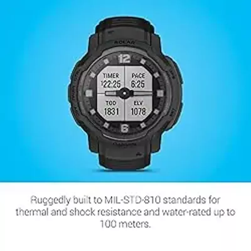 Garmin - Instinct Crossover Solar, Tactical Edition 45mm Smartwatch Fiber-reinforced Polymer - Black