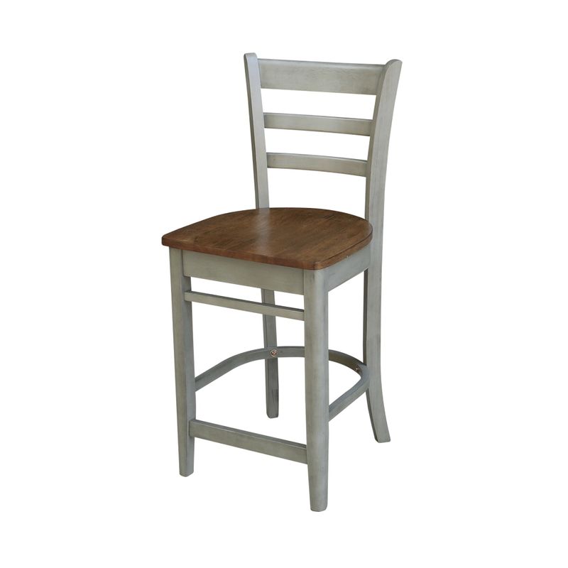 Emily Solid Wood Stool - Cinnamon/Espresso - Counter height