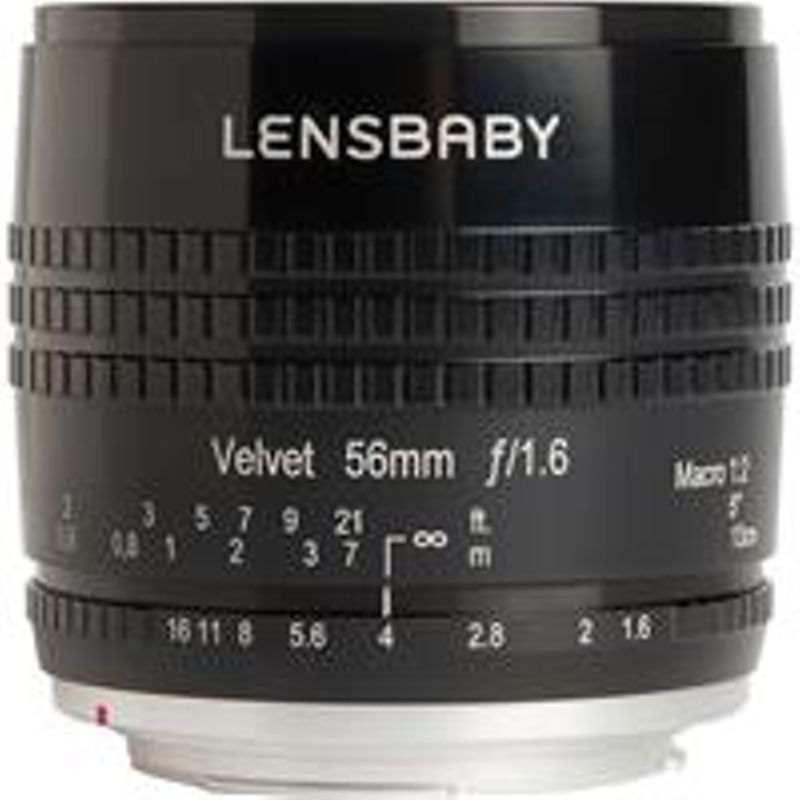 Lensbaby Velvet 56 56mm f/1.6 Macro Lens for Fujifilm X, Black