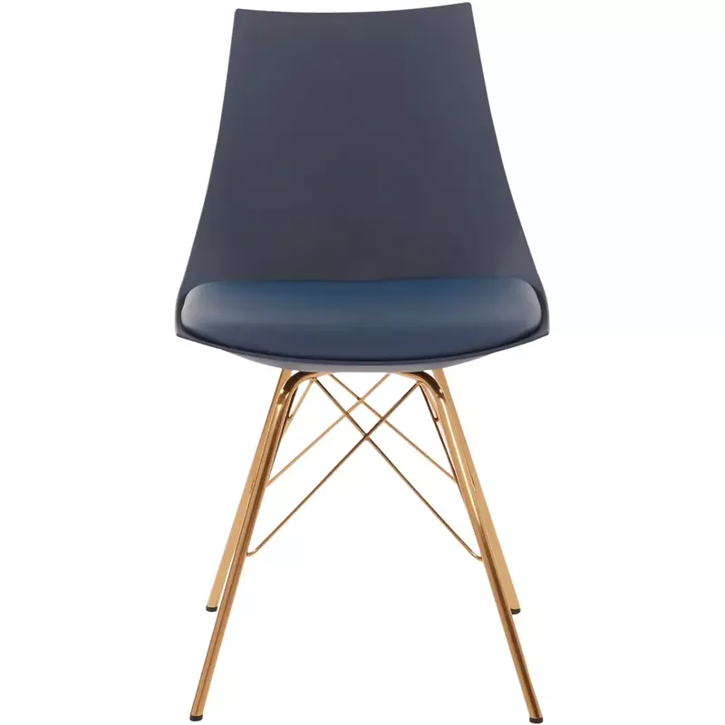 OSP Home Furnishings - Oakley Chair - Navy/Gold