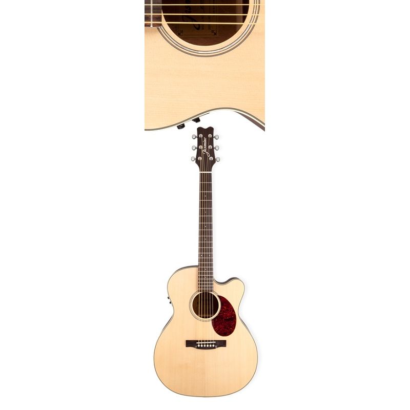 Jasmine JO-37CE Cutaway Orchestra Acoustic Electric Guitar. Natural