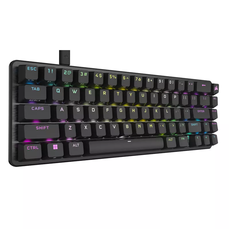 CORSAIR - K65 PRO MINI RGB 65% Optical-Mechanical Gaming Keyboard Backlit RGB LED, OPX - Black