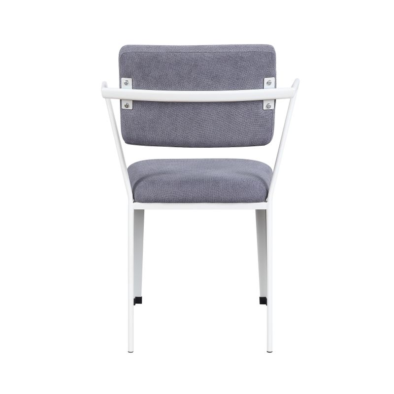 ACME Cargo Chair in Gray Fabric & White