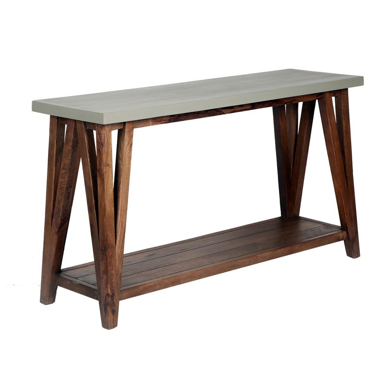 Carbon Loft Omer 52-inch Concrete Top Wood Console Table - MDF