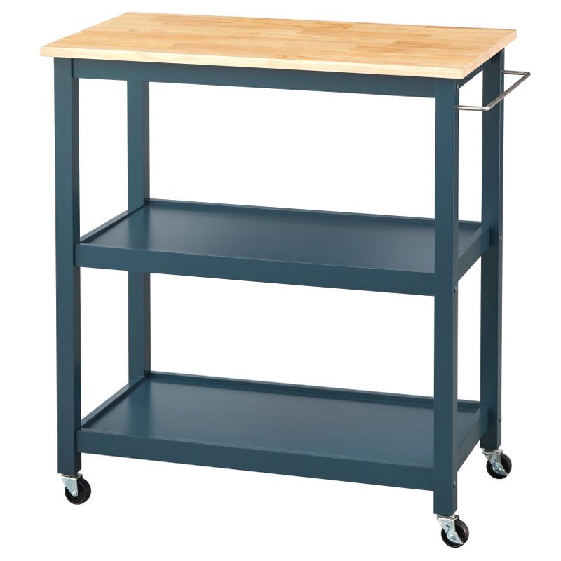Simple Living Janelle Rolling Kitchen Cart - Midnight Blue