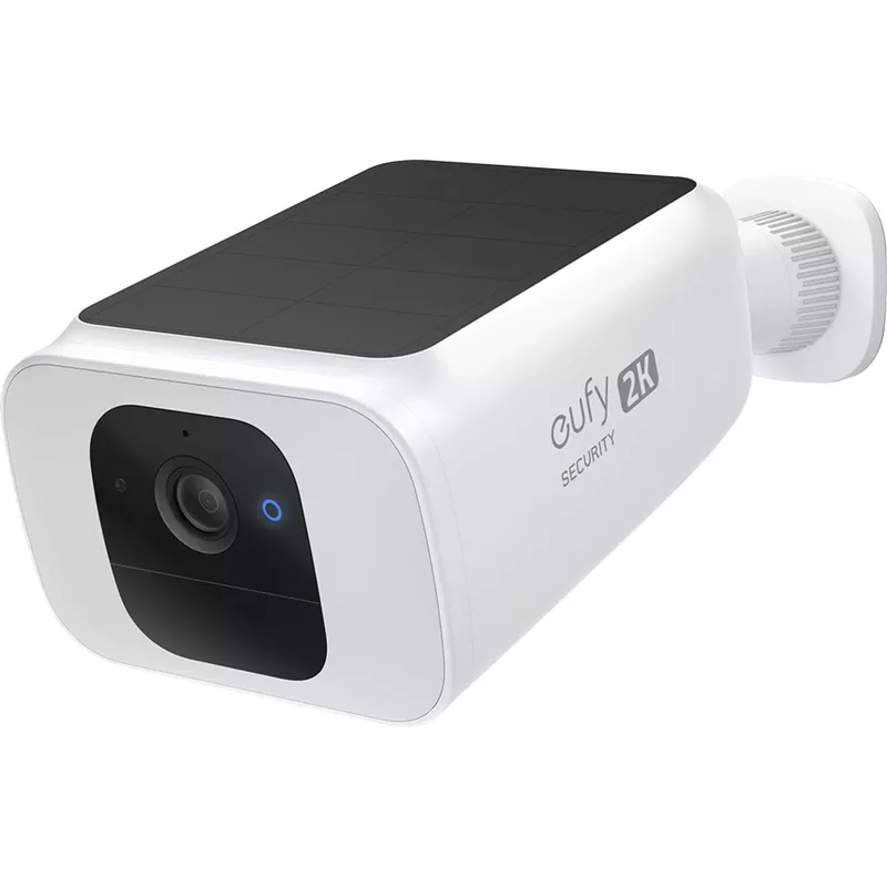 eufy Security - SoloCam Outdoor Wireless 2K Solar Spotlight Camera - Black/White
