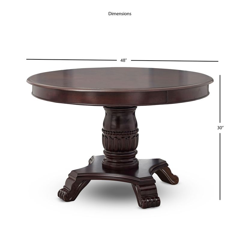 Rent to own Gracewood Hollow Djaout Round Cherry Table with Removable