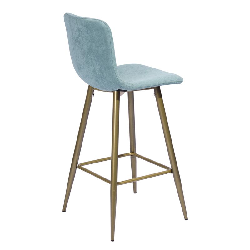 Furniture R Mid-Century Modern Upholstered Bar Stool (Set of 2) - Set of 4 - Green