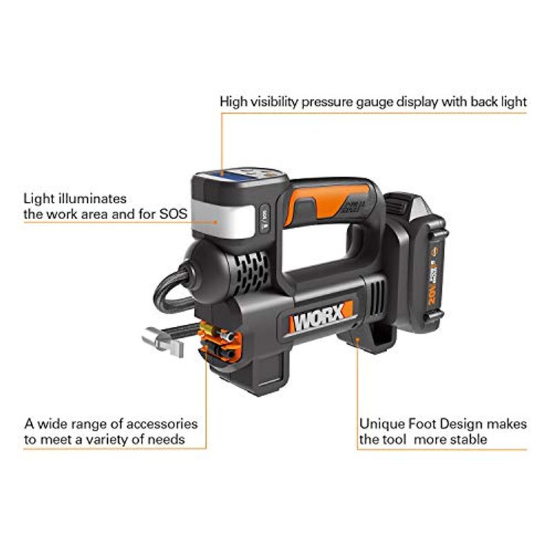 Rent to own WORX WX092L 20V 2.0Ah 2 in 1 Cordless Inflator Battery