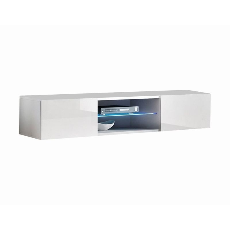 Strick & Bolton Hadi Wall-mounted High Gloss 63-inch TV Stand - Oak