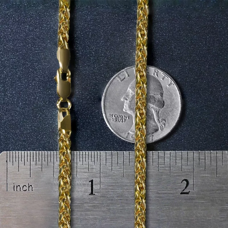 3.15mm 14k Yellow Gold Diamond Cut Round Franco Chain (20 Inch)