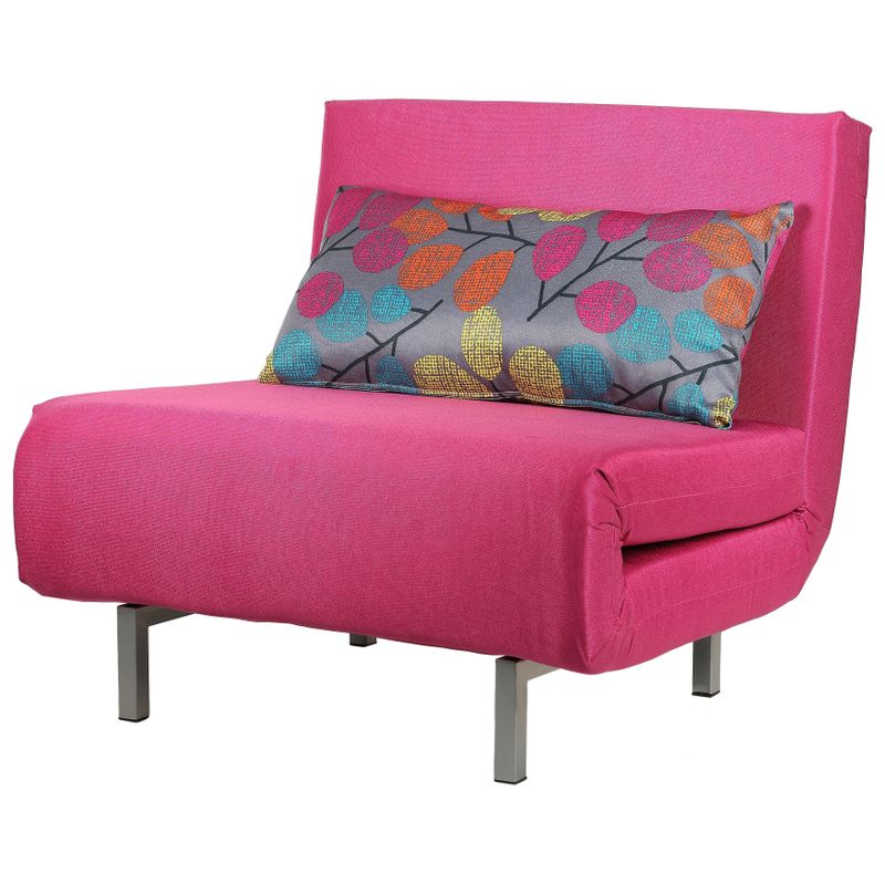 Cortesi Home Convertible Accent Chair Bed - Pink