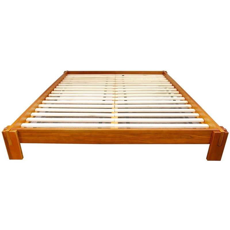 Handmade Mahogany Honey King Tatami Platform Bed (China)