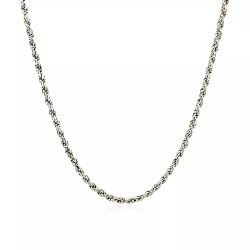 Sterling Silver 1.8mm Diamond Cut Rope Style Chain (24 Inch)