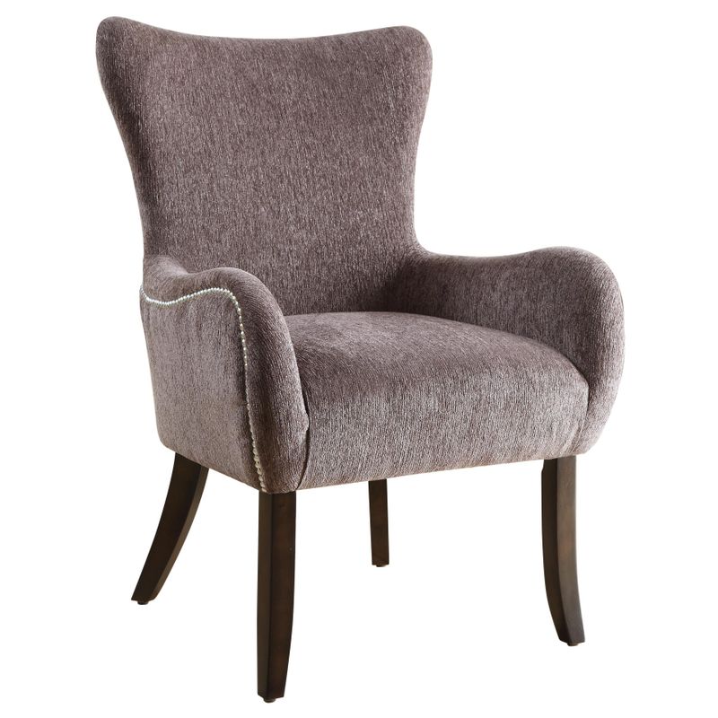 Coaster Company Upholstered Wingback Chair (Beige) - Grey
