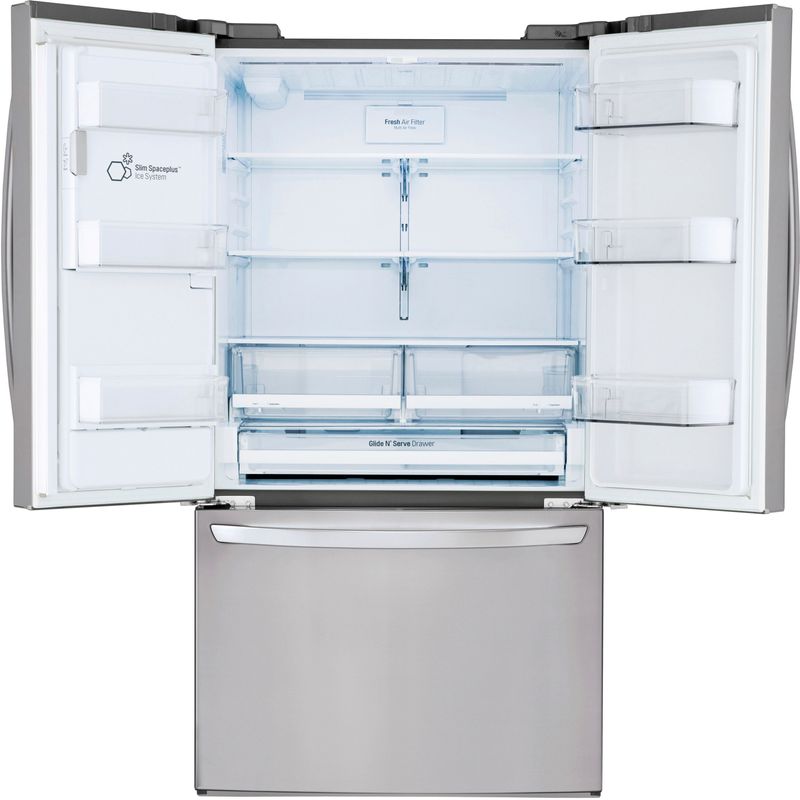 Alt View Zoom 4. LG - 26.2 Cu. Ft. French Door Smart Refrigerator with Dual Ice Maker - Stainless steel