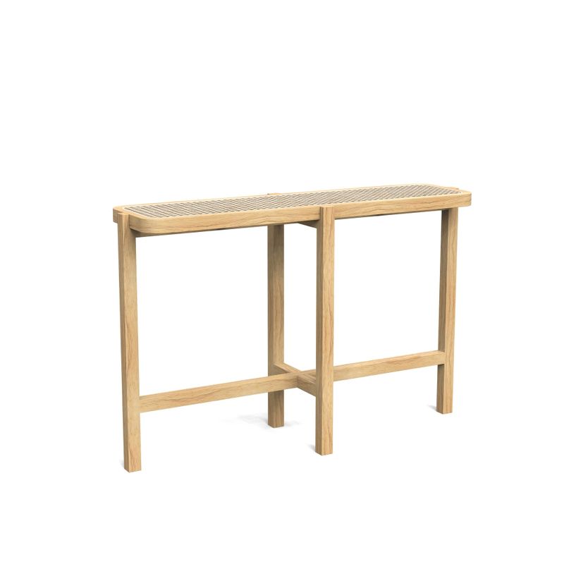 Marsie Wood and Rattan 48-inch Console Table - Natural