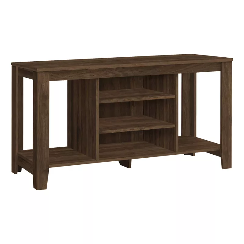 TV Stand/ 48 Inch/ Console/ Media Entertainment Center/ Storage Shelves/ Living Room/ Bedroom/ Laminate/ Walnut/ Contemporary/ Modern
