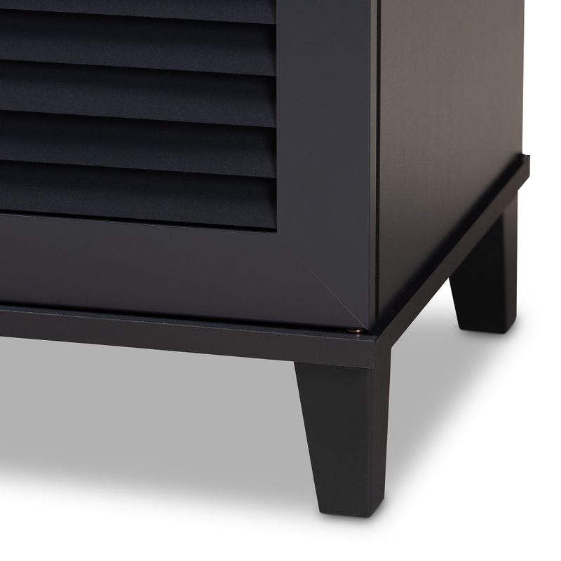Copper Grove Zdolbuniv Wood 8-shelf Shoe Storage Cabinet - Dark Gray - Dark Wood - N/A