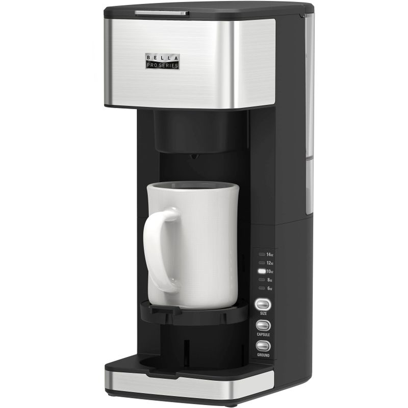 Alt View Zoom 14. Bella Pro Series - Dual Brew Single Serve Coffee Maker - Stainless Steel