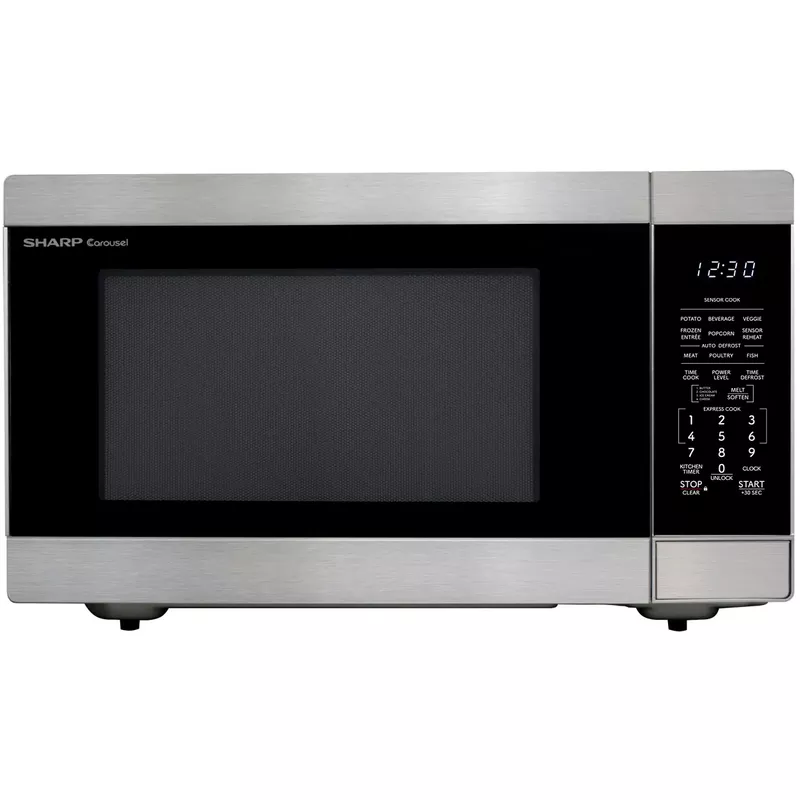 Sharp - 2.2 cu. ft. 1200W Microwave with Inverter Cooking - Stainless - Stainless Steel